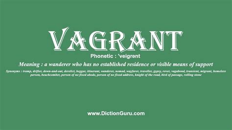 vagrant pronunciation|vagrants meaning in english.